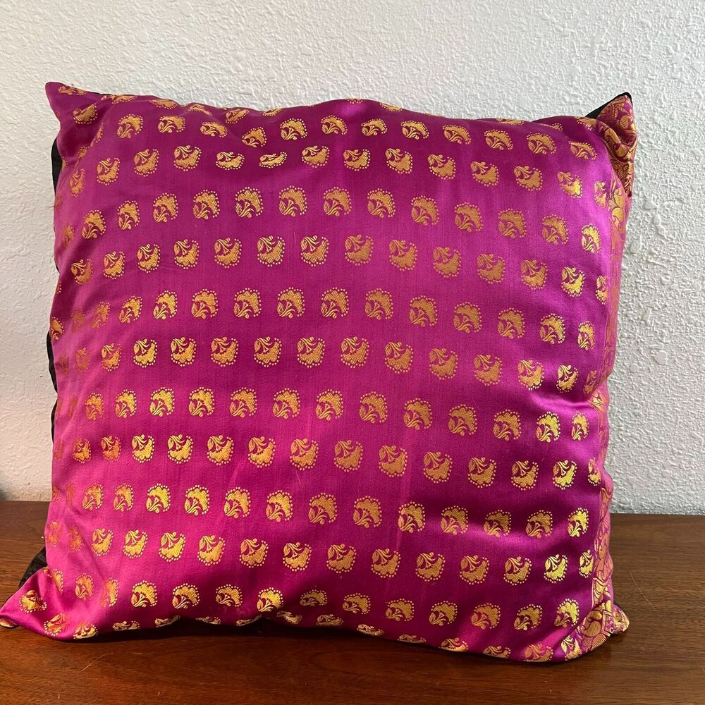 Large Square Pillows, Pink Gold, Floor Pouf, 20" x 20" inch